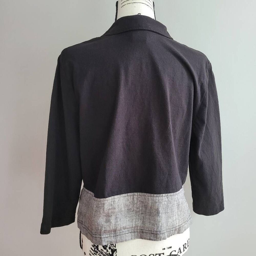 Vintage Nina Piccalino 100% cotton blazer lagom lagenlook earthy boho quirky art - Picture 3 of 13